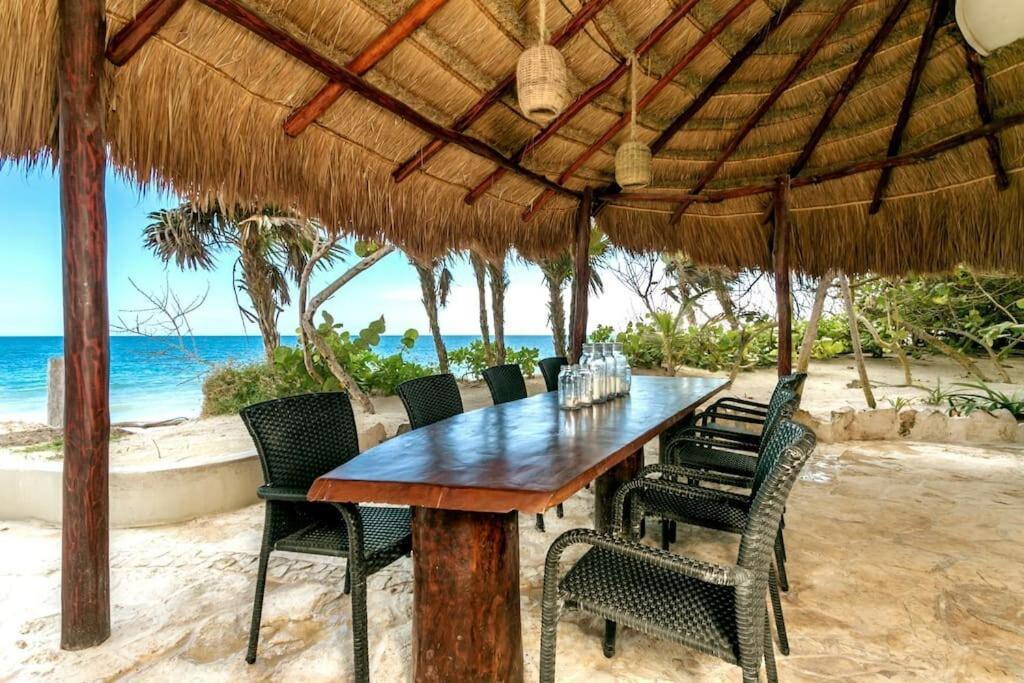 Luxury 5-Br Beachfront Home In Tulum Casa Sofia Gato Extérieur photo