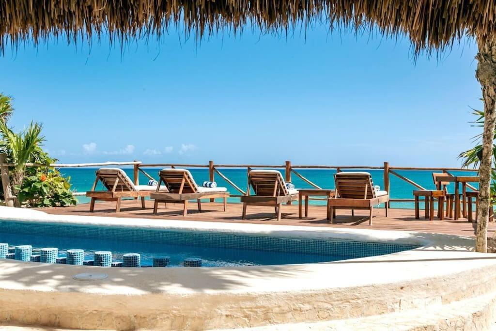 Luxury 5-Br Beachfront Home In Tulum Casa Sofia Gato Extérieur photo