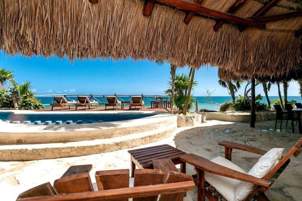 Luxury 5-Br Beachfront Home In Tulum Casa Sofia Gato Extérieur photo