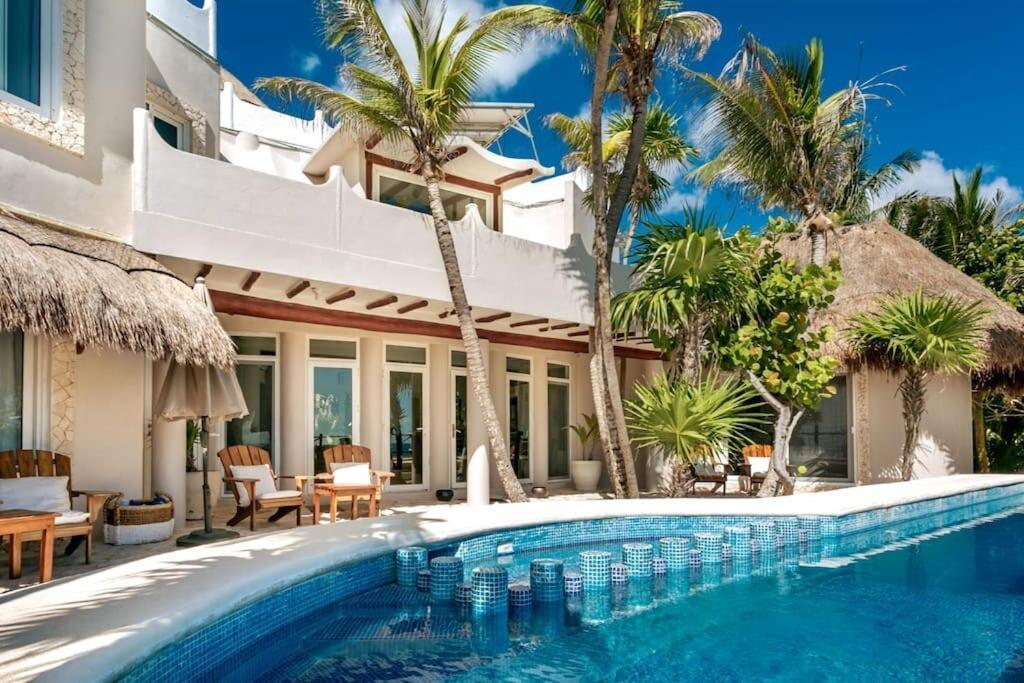 Luxury 5-Br Beachfront Home In Tulum Casa Sofia Gato Extérieur photo